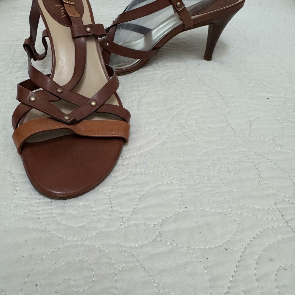 Elegant Brown Strappy Heels